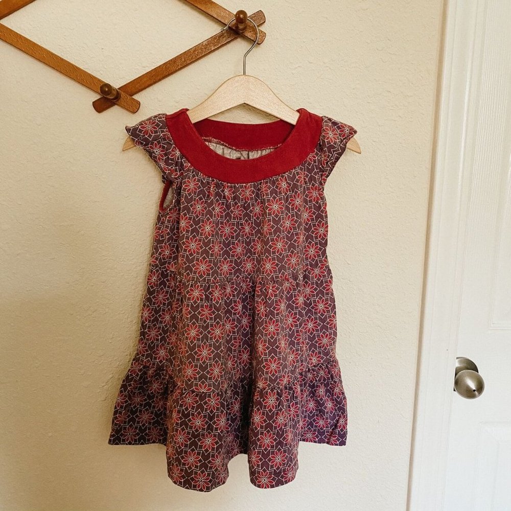Tea Collection Purple Floral Dress Size 3
